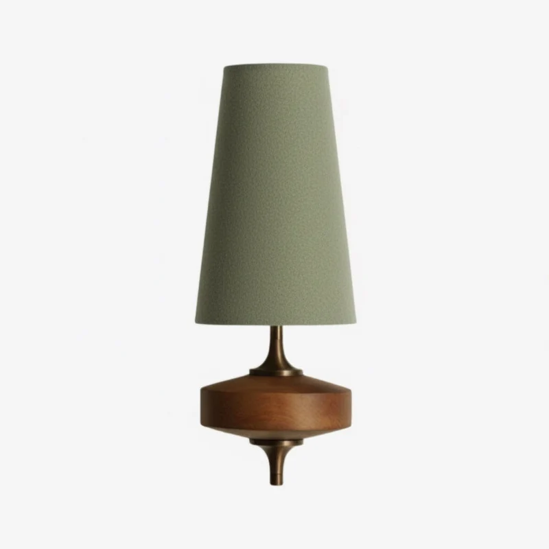 Retro Wandlamp met Stoffen Kap – Vintage Verlichting voor Slaapkamer | Sansoti