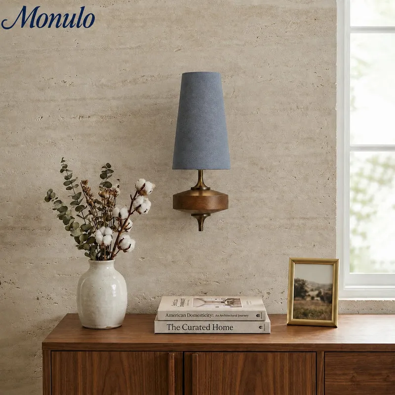 Retro Wandlamp met Stoffen Kap – Vintage Verlichting voor Slaapkamer | Sansoti