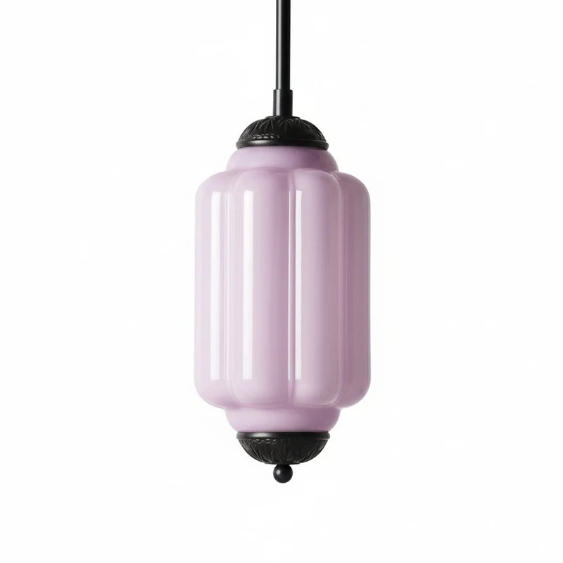 Vintage Melkglazen Hanglamp met Gegolfde Rand – Scandinavische Sfeerverlichting voor Keuken en Slaapkamer | Sansoti