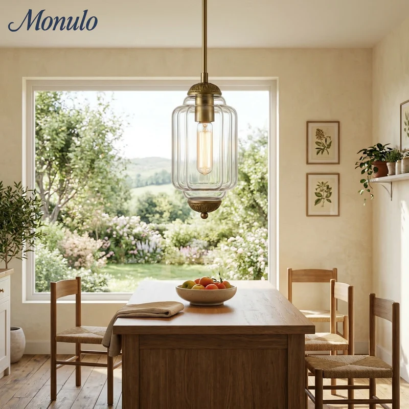 Vintage Melkglazen Hanglamp met Gegolfde Rand – Scandinavische Sfeerverlichting voor Keuken en Slaapkamer | Sansoti
