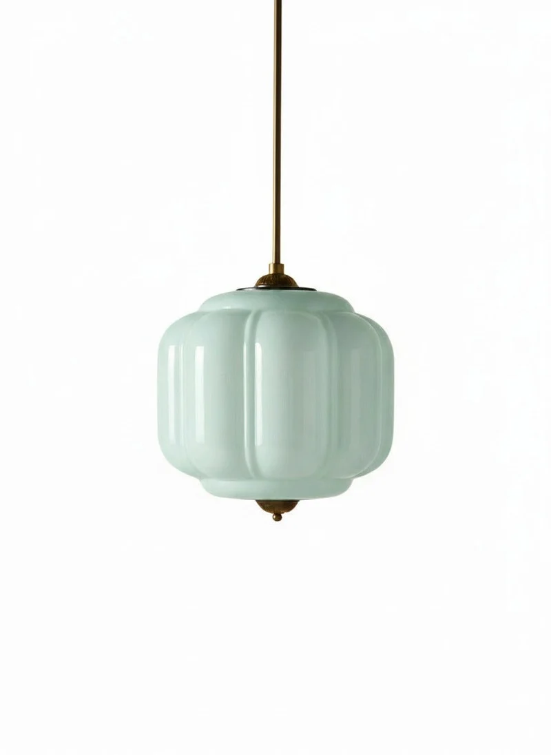 Vintage Melkglazen Hanglamp met Gegolfde Rand – Scandinavische Sfeerverlichting voor Keuken en Slaapkamer | Sansoti