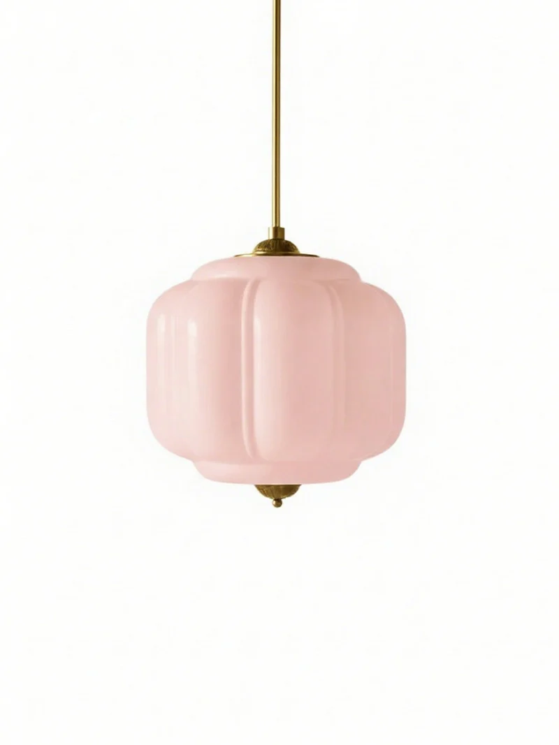 Vintage Melkglazen Hanglamp met Gegolfde Rand – Scandinavische Sfeerverlichting voor Keuken en Slaapkamer | Sansoti
