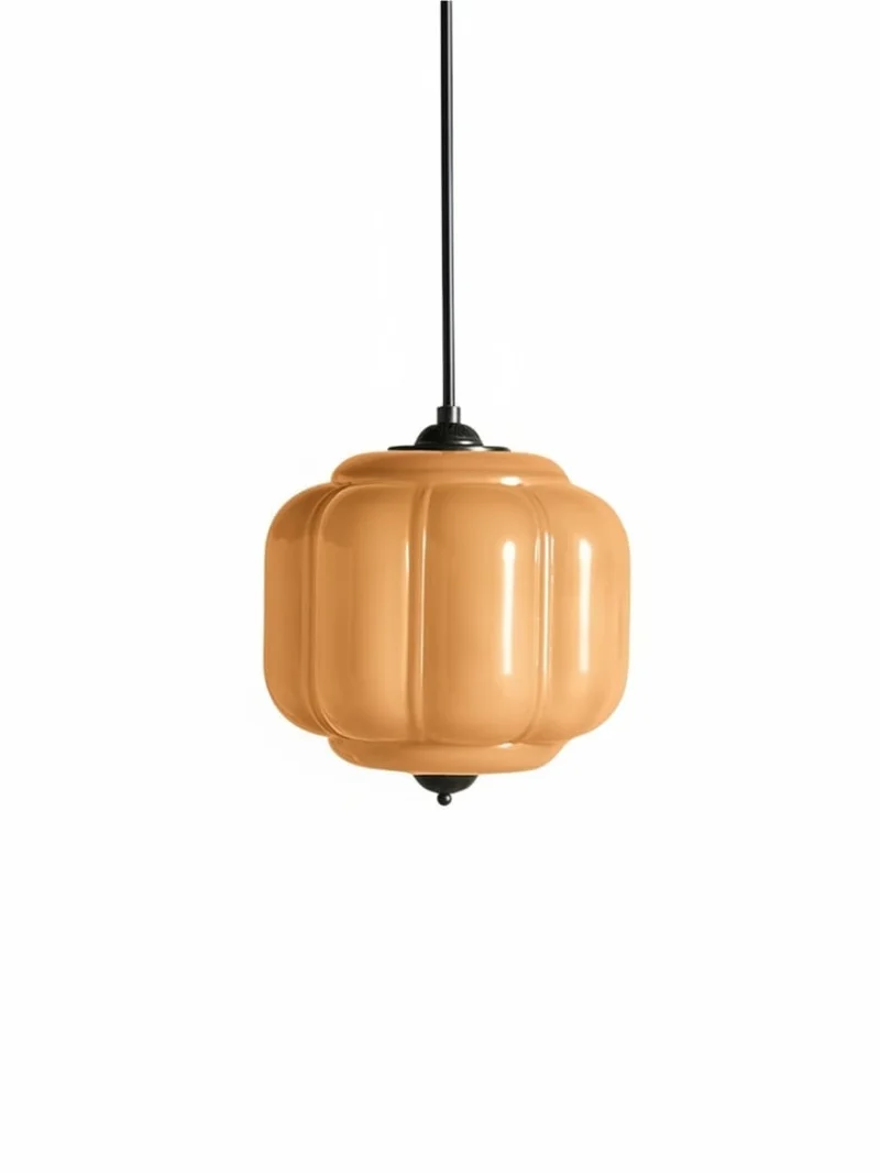 Vintage Melkglazen Hanglamp met Gegolfde Rand – Scandinavische Sfeerverlichting voor Keuken en Slaapkamer | Sansoti