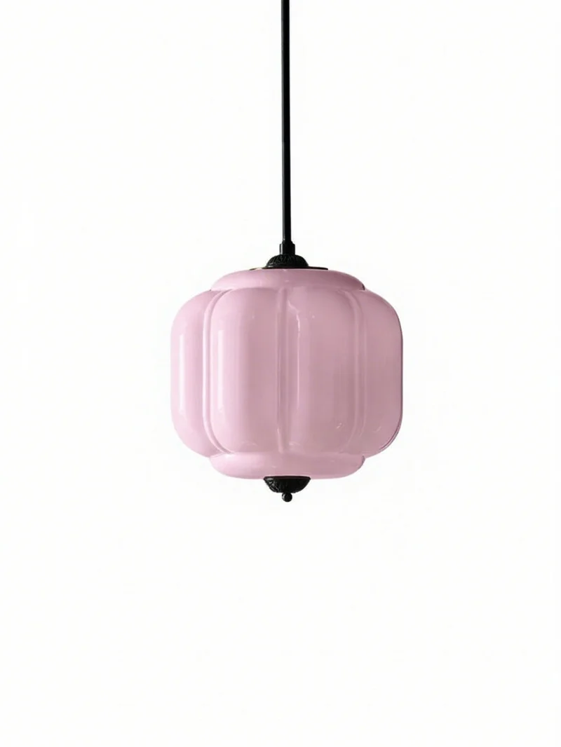 Vintage Melkglazen Hanglamp met Gegolfde Rand – Scandinavische Sfeerverlichting voor Keuken en Slaapkamer | Sansoti