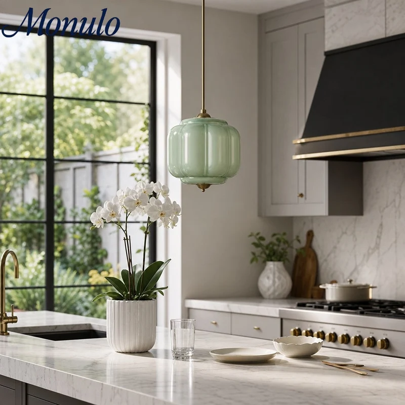Vintage Melkglazen Hanglamp met Gegolfde Rand – Scandinavische Sfeerverlichting voor Keuken en Slaapkamer | Sansoti