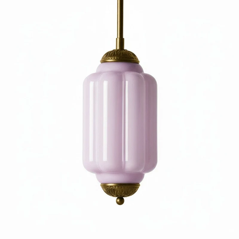 Vintage Melkglazen Hanglamp met Gegolfde Rand – Scandinavische Sfeerverlichting voor Keuken en Slaapkamer | Sansoti