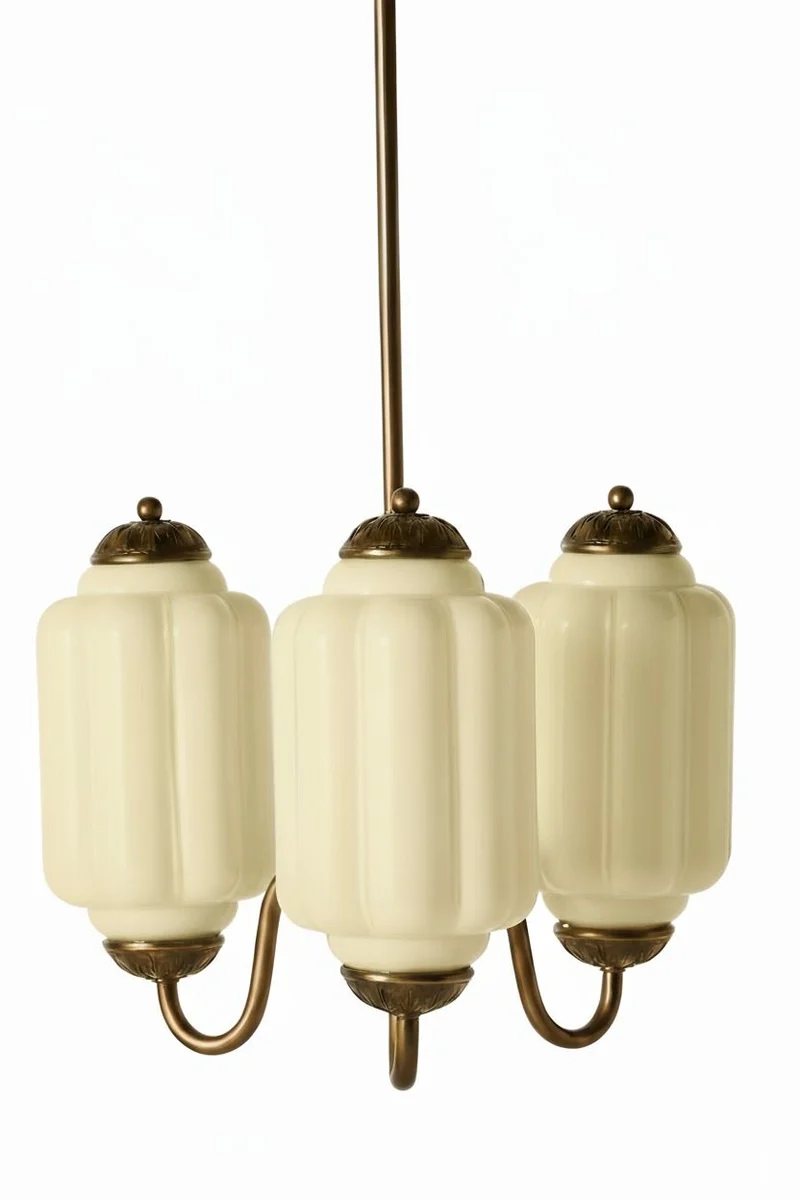 Vintage Melkglazen Hanglamp met Gegolfde Rand – Scandinavische Sfeerverlichting voor Keuken en Slaapkamer | Sansoti