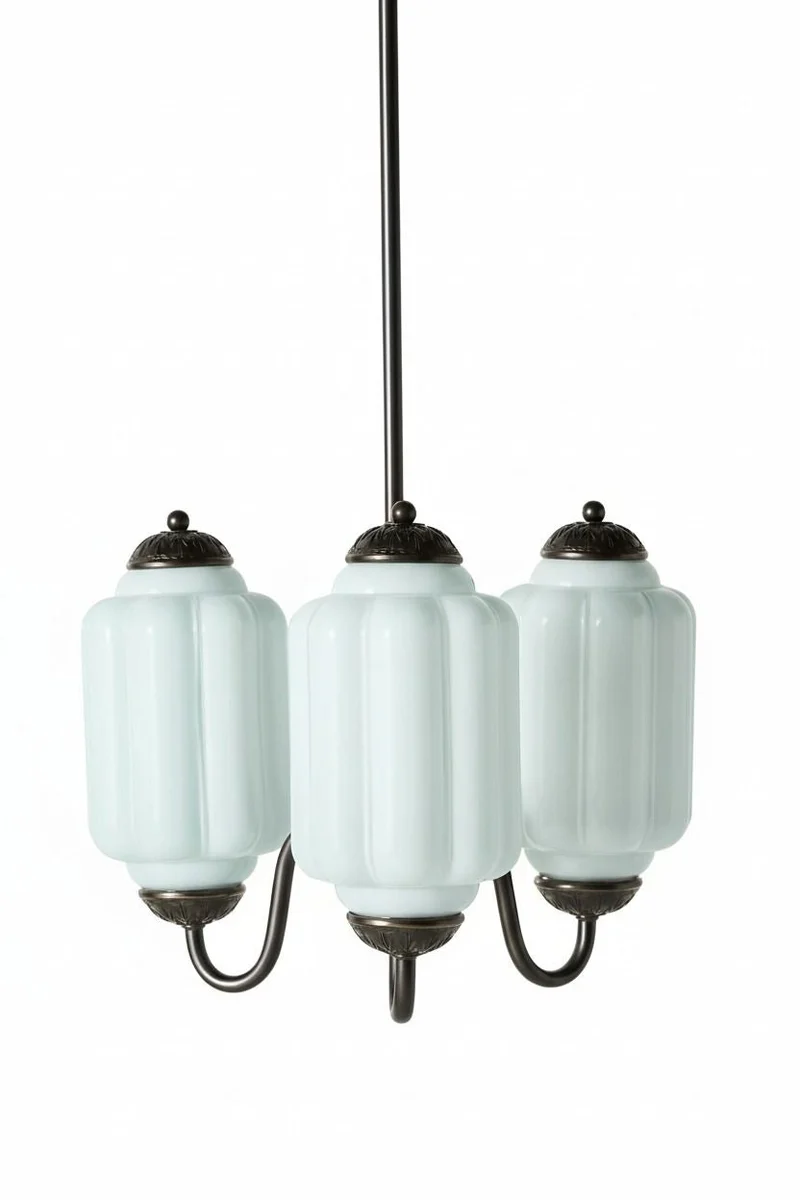 Vintage Melkglazen Hanglamp met Gegolfde Rand – Scandinavische Sfeerverlichting voor Keuken en Slaapkamer | Sansoti