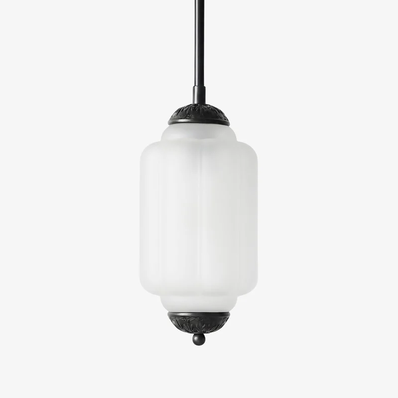 Vintage Melkglazen Hanglamp met Gegolfde Rand – Scandinavische Sfeerverlichting voor Keuken en Slaapkamer | Sansoti