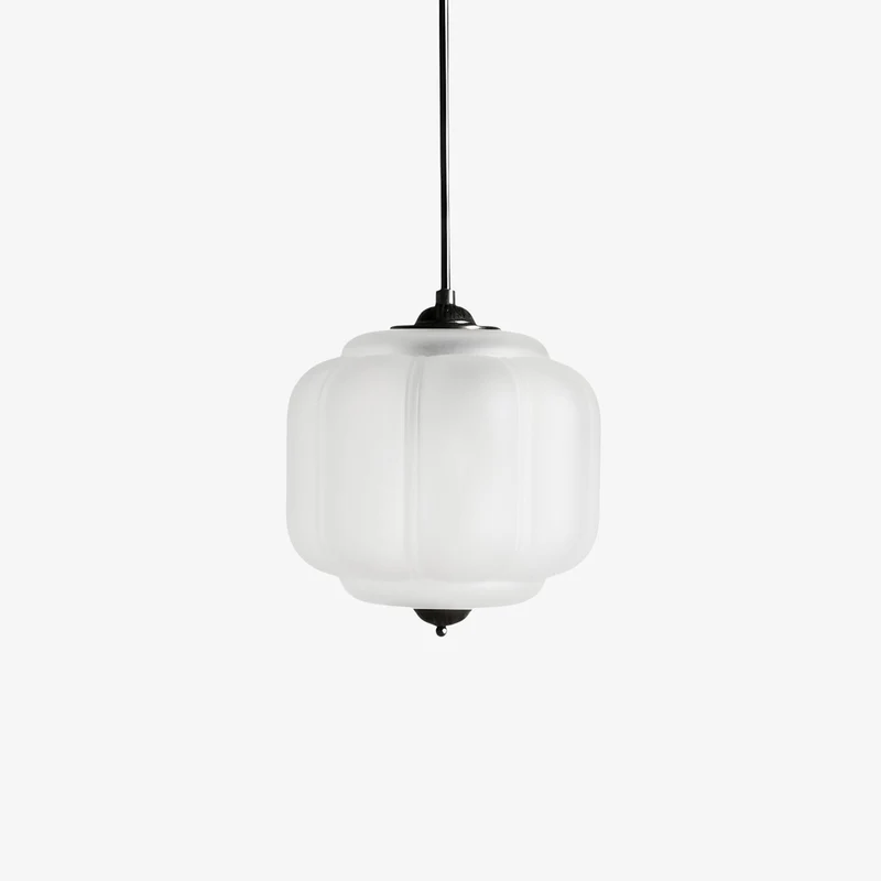 Vintage Melkglazen Hanglamp met Gegolfde Rand – Scandinavische Sfeerverlichting voor Keuken en Slaapkamer | Sansoti