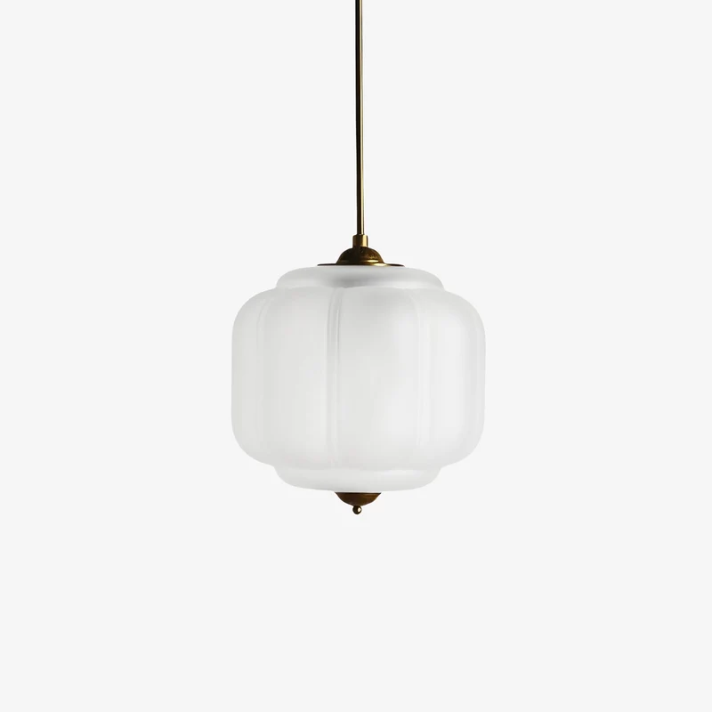 Vintage Melkglazen Hanglamp met Gegolfde Rand – Scandinavische Sfeerverlichting voor Keuken en Slaapkamer | Sansoti