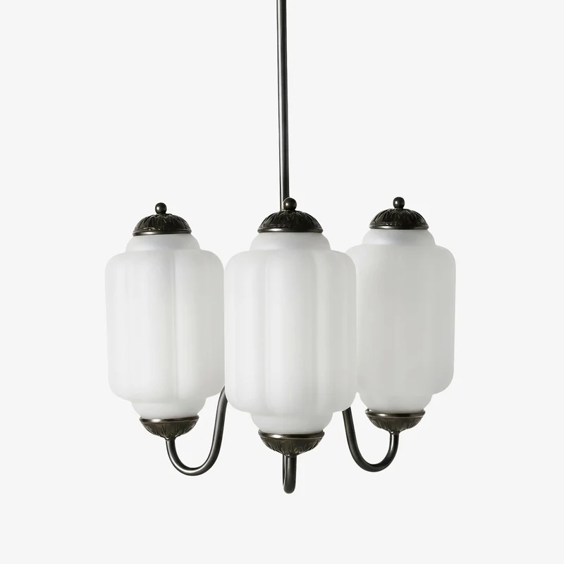 Vintage Melkglazen Hanglamp met Gegolfde Rand – Scandinavische Sfeerverlichting voor Keuken en Slaapkamer | Sansoti