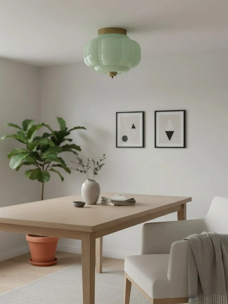 Plafondlamp Melkglas Glazen Kap Moderne Verlichting Scandinavische Stijl Woonkamer Eetkamer Slaapkamer Flush Mount | Sansoti