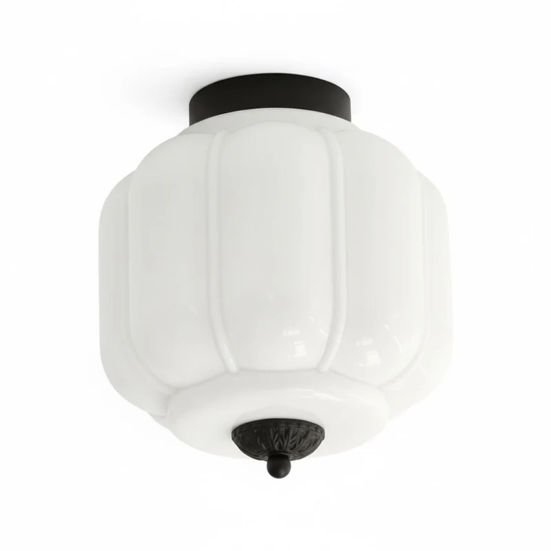 Plafondlamp Melkglas Glazen Kap Moderne Verlichting Scandinavische Stijl Woonkamer Eetkamer Slaapkamer Flush Mount | Sansoti