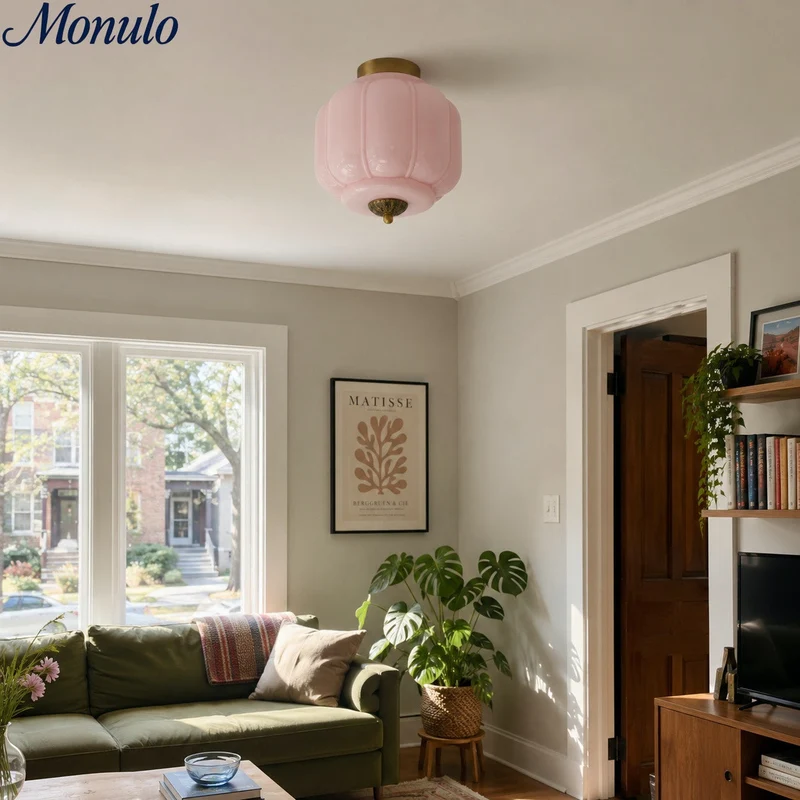 Plafondlamp Melkglas Glazen Kap Moderne Verlichting Scandinavische Stijl Woonkamer Eetkamer Slaapkamer Flush Mount | Sansoti