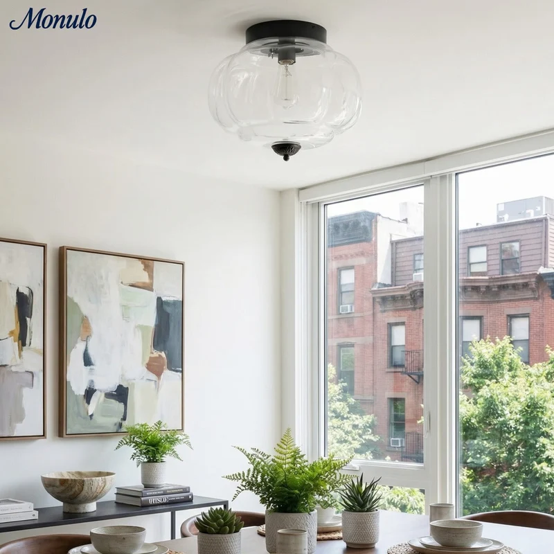 Plafondlamp Melkglas Glazen Kap Moderne Verlichting Scandinavische Stijl Woonkamer Eetkamer Slaapkamer Flush Mount | Sansoti