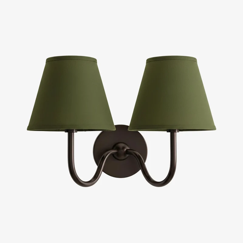 Wandlamp met Geplisseerde Stoffen Kap – Klassieke Verlichting voor Slaapkamer en Woonkamer | Sansoti