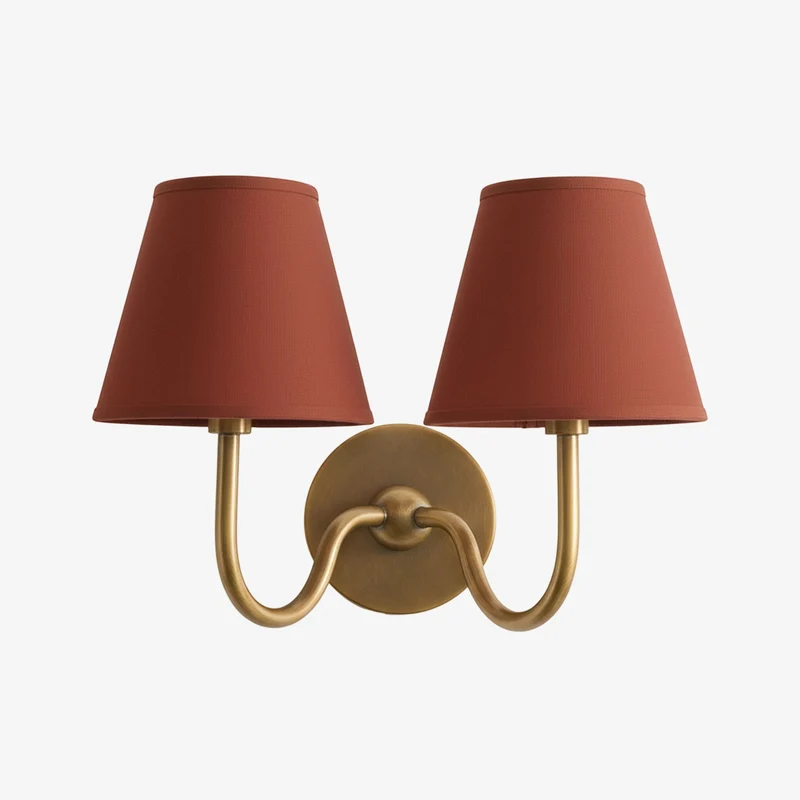 Wandlamp met Geplisseerde Stoffen Kap – Klassieke Verlichting voor Slaapkamer en Woonkamer | Sansoti
