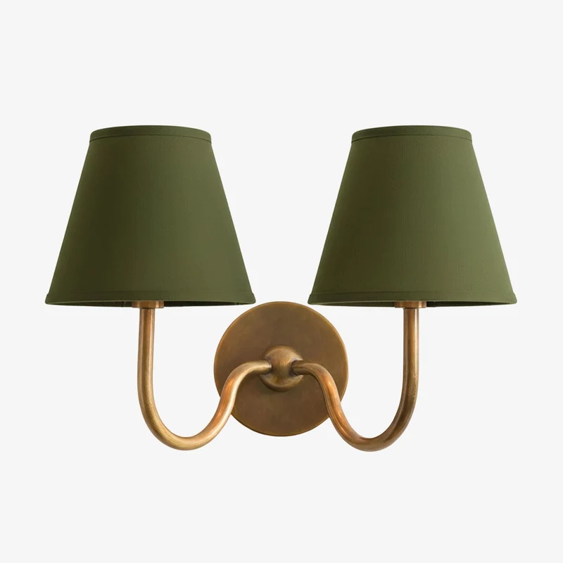 Wandlamp met Geplisseerde Stoffen Kap – Klassieke Verlichting voor Slaapkamer en Woonkamer | Sansoti
