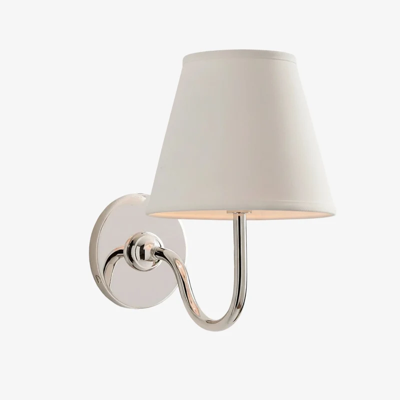 Wandlamp met Geplisseerde Stoffen Kap – Klassieke Verlichting voor Slaapkamer en Woonkamer | Sansoti