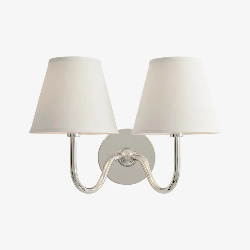 Wandlamp met Geplisseerde Stoffen Kap – Klassieke Verlichting voor Slaapkamer en Woonkamer | Sansoti