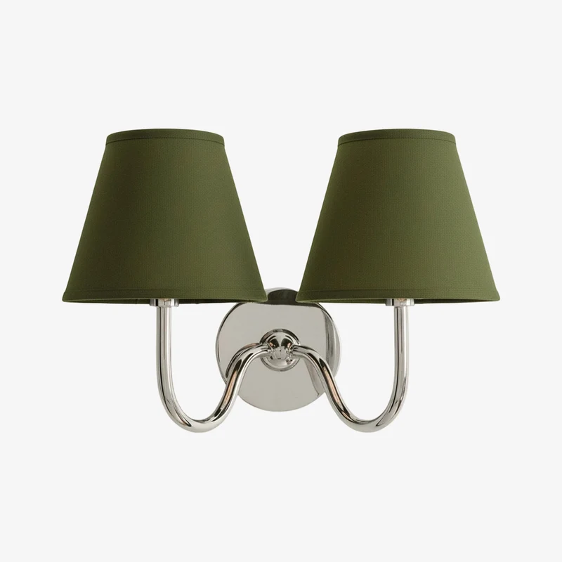 Wandlamp met Geplisseerde Stoffen Kap – Klassieke Verlichting voor Slaapkamer en Woonkamer | Sansoti