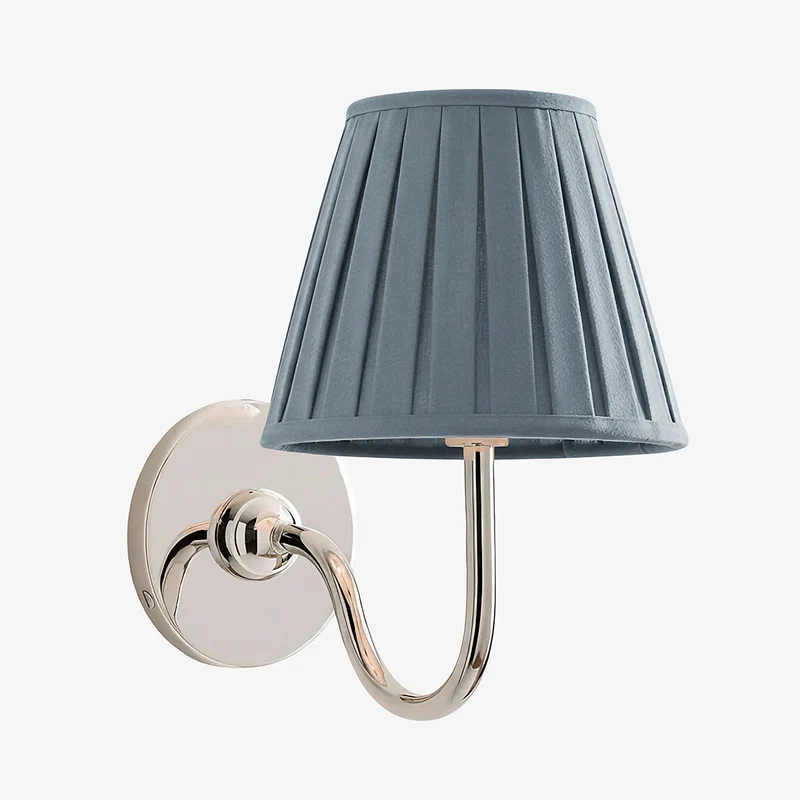 Wandlamp met Geplisseerde Stoffen Kap – Klassieke Verlichting voor Slaapkamer en Woonkamer | Sansoti