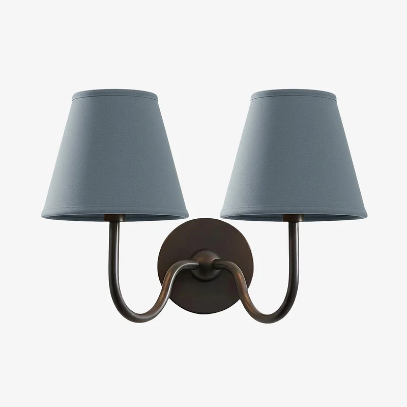 Wandlamp met Geplisseerde Stoffen Kap – Klassieke Verlichting voor Slaapkamer en Woonkamer | Sansoti