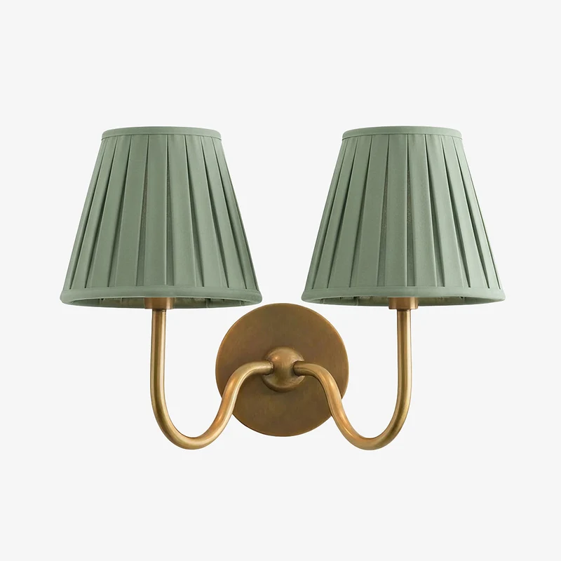 Wandlamp met Geplisseerde Stoffen Kap – Klassieke Verlichting voor Slaapkamer en Woonkamer | Sansoti