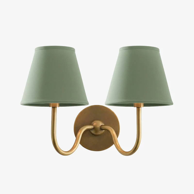 Wandlamp met Geplisseerde Stoffen Kap – Klassieke Verlichting voor Slaapkamer en Woonkamer | Sansoti