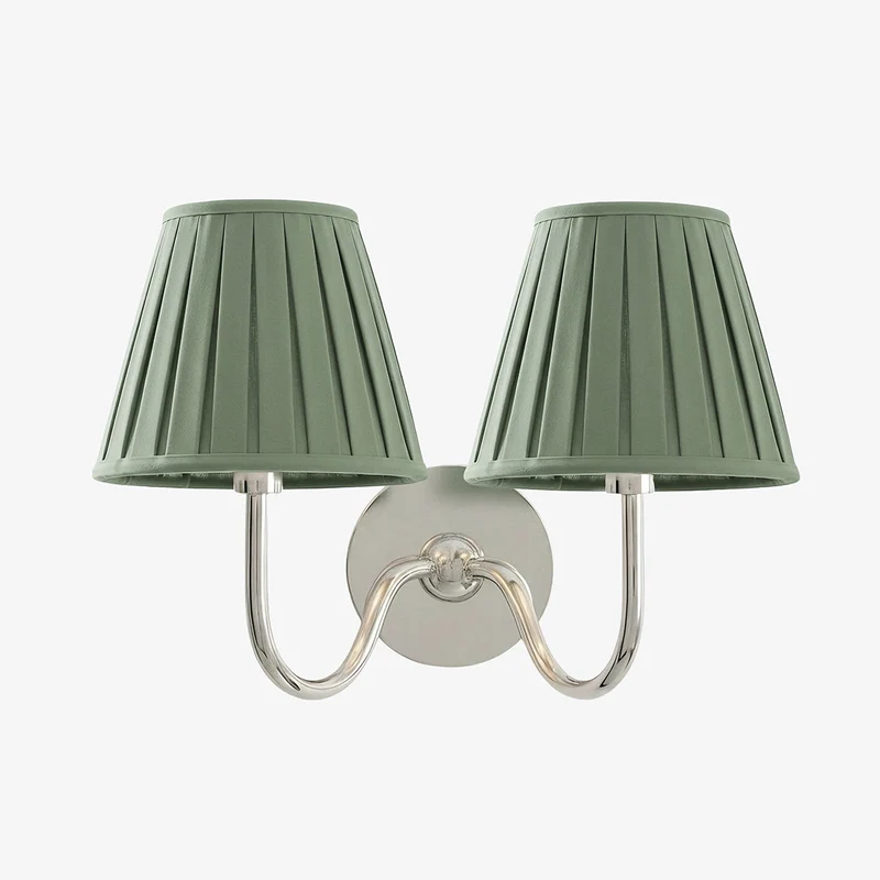 Wandlamp met Geplisseerde Stoffen Kap – Klassieke Verlichting voor Slaapkamer en Woonkamer | Sansoti