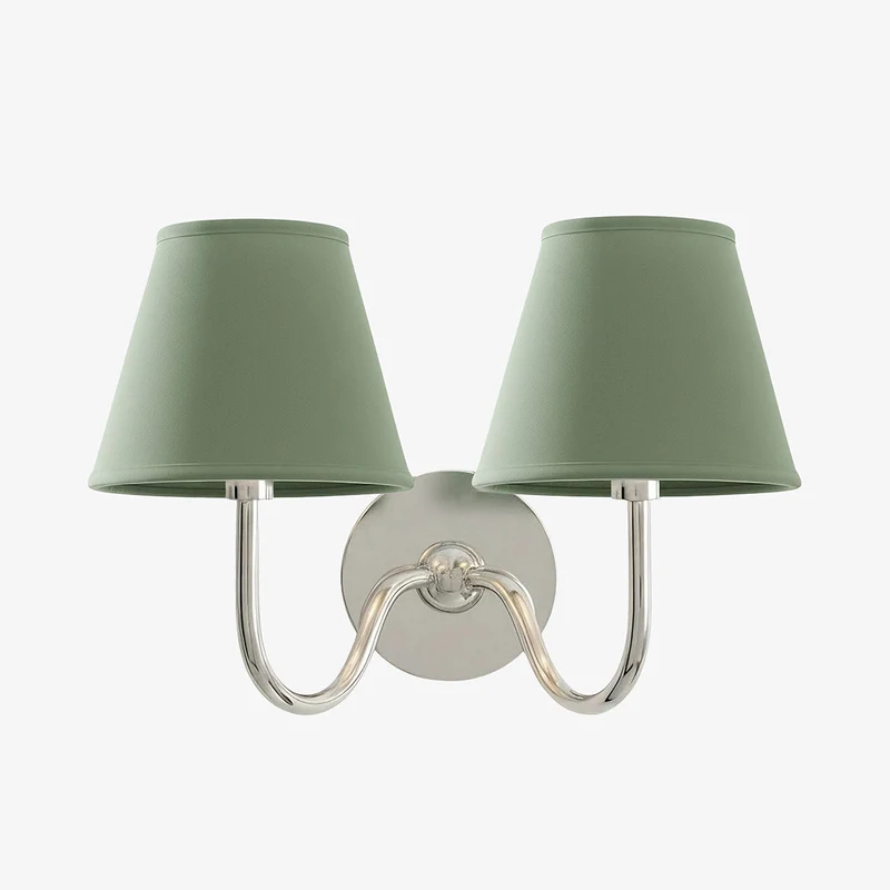 Wandlamp met Geplisseerde Stoffen Kap – Klassieke Verlichting voor Slaapkamer en Woonkamer | Sansoti