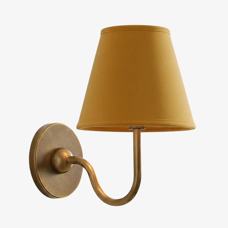 Wandlamp met Geplisseerde Stoffen Kap – Klassieke Verlichting voor Slaapkamer en Woonkamer | Sansoti