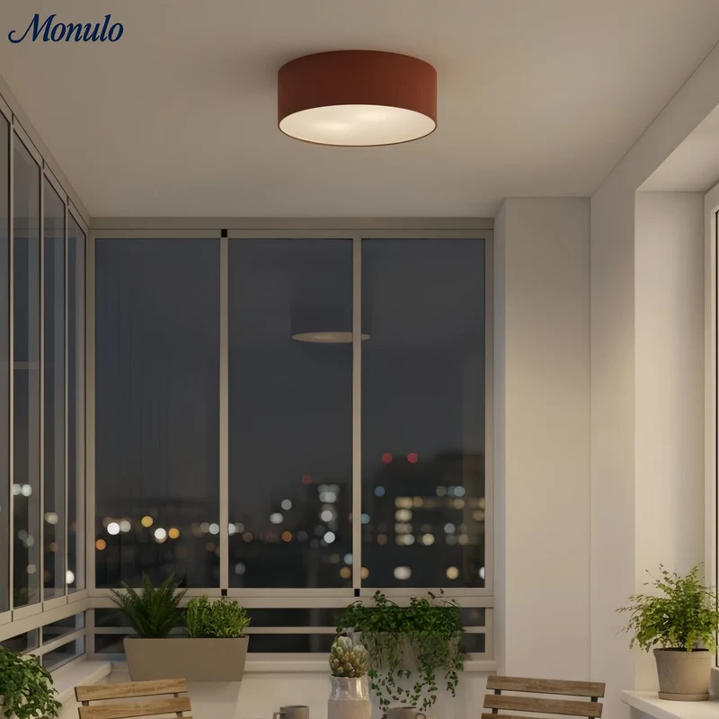 Plafondlamp met Linnen Kap – Drumvorm Ø30/45cm – Modern Scandinavisch Design – Elegante Verlichting Woonkamer Slaapkamer Eetkamer | Sansoti
