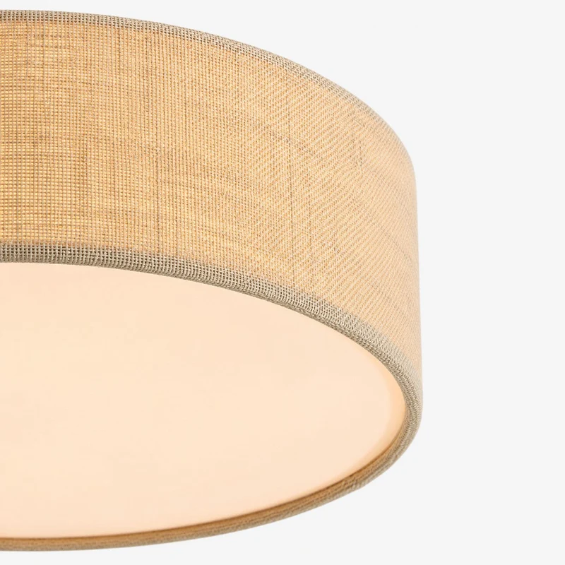 Plafondlamp met Linnen Kap – Drumvorm Ø30/45cm – Modern Scandinavisch Design – Elegante Verlichting Woonkamer Slaapkamer Eetkamer | Sansoti