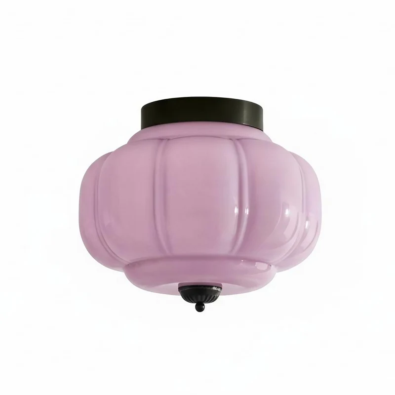 Retro Plafondlamp met Melkglazen Kap – Verfijnde Semi-Flush Mount Verlichting voor Moderne Interieurs | Sansoti