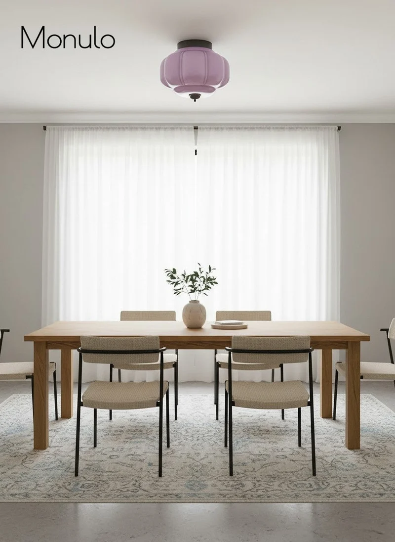 Retro Plafondlamp met Melkglazen Kap – Verfijnde Semi-Flush Mount Verlichting voor Moderne Interieurs | Sansoti