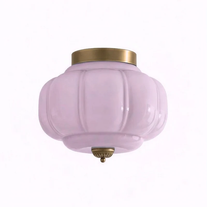 Retro Plafondlamp met Melkglazen Kap – Verfijnde Semi-Flush Mount Verlichting voor Moderne Interieurs | Sansoti