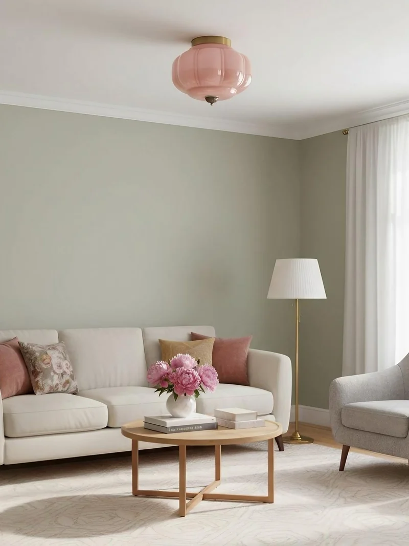 Retro Plafondlamp met Melkglazen Kap – Verfijnde Semi-Flush Mount Verlichting voor Moderne Interieurs | Sansoti