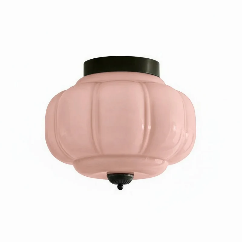 Retro Plafondlamp met Melkglazen Kap – Verfijnde Semi-Flush Mount Verlichting voor Moderne Interieurs | Sansoti