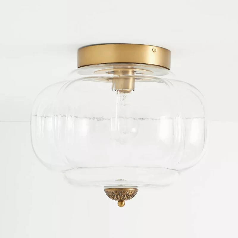Retro Plafondlamp met Melkglazen Kap – Verfijnde Semi-Flush Mount Verlichting voor Moderne Interieurs | Sansoti