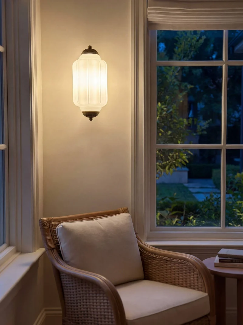Wandlamp Melkglas voor Slaapkamer Gang Scandinavische Stijl | Sansoti