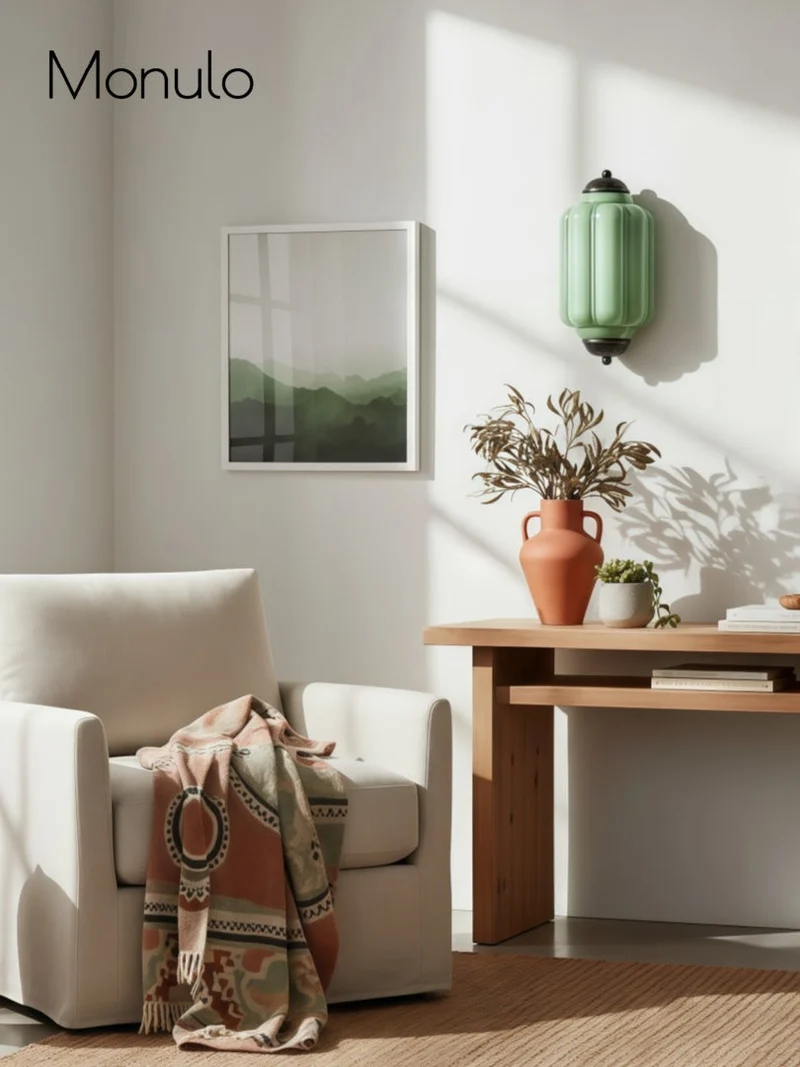 Wandlamp Melkglas voor Slaapkamer Gang Scandinavische Stijl | Sansoti