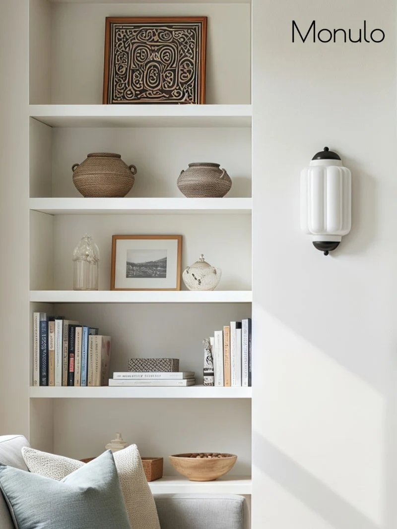 Wandlamp Melkglas voor Slaapkamer Gang Scandinavische Stijl | Sansoti