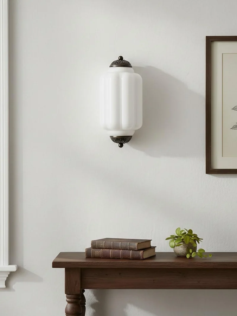 Wandlamp Melkglas voor Slaapkamer Gang Scandinavische Stijl | Sansoti