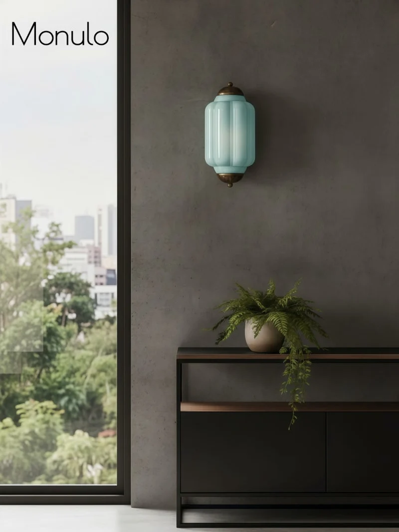 Wandlamp Melkglas voor Slaapkamer Gang Scandinavische Stijl | Sansoti