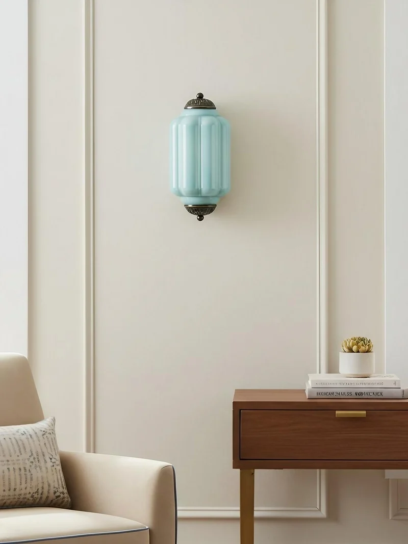 Wandlamp Melkglas voor Slaapkamer Gang Scandinavische Stijl | Sansoti