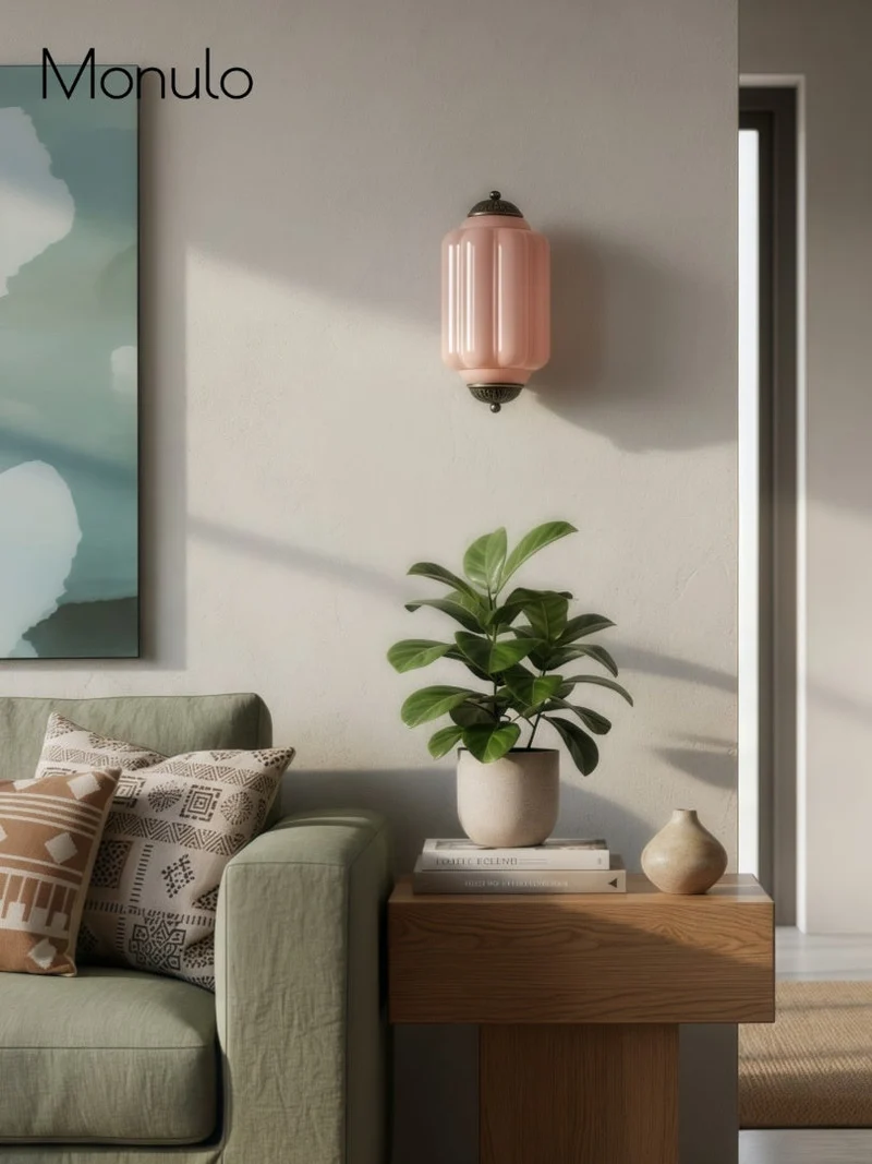 Wandlamp Melkglas voor Slaapkamer Gang Scandinavische Stijl | Sansoti