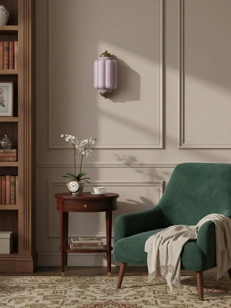 Wandlamp Melkglas voor Slaapkamer Gang Scandinavische Stijl | Sansoti