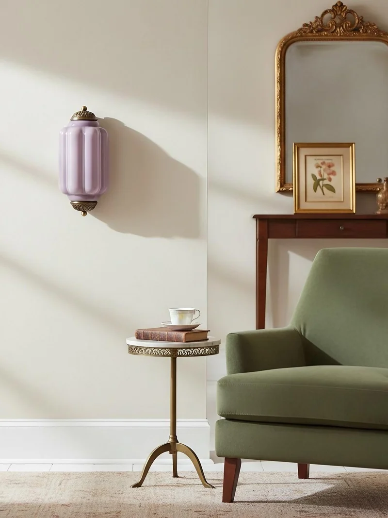Wandlamp Melkglas voor Slaapkamer Gang Scandinavische Stijl | Sansoti